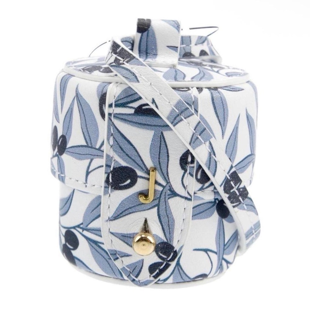 Jacquemus Le Micro Vanity Blue & White 
Leather Crossbody Bag